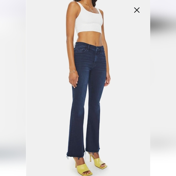 Mother Women's The Weekender Fray Jeans - Color One Fell Sweep - Picture 4 of 6